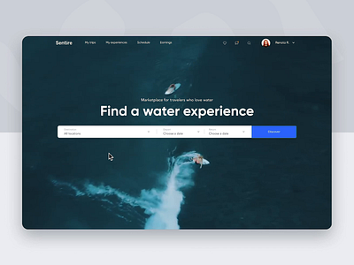 Hero screen animation for Travel marketplace adventure airbnb animation behance booking clear commercial design hero screen lifestyle marketplace platform search shop travel trip