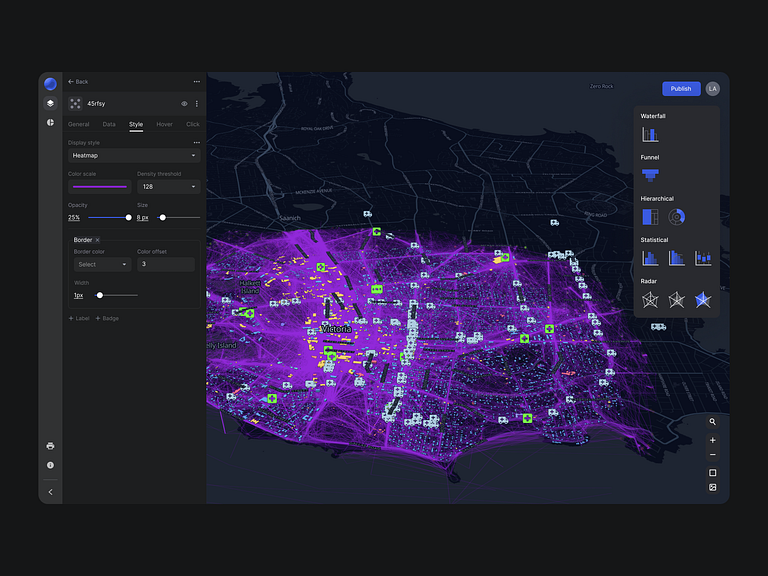 Data map visualisation by Lanp on Dribbble