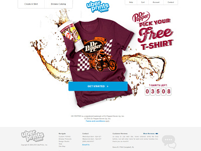 Dr Pepper Collab collaboration microsite tshirts