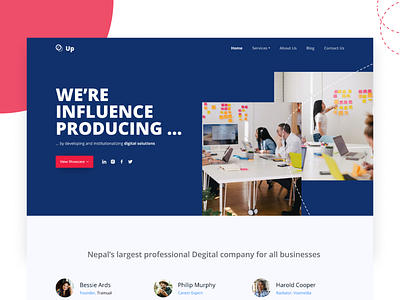 Corporate Agency concept design designs figma flat homepage ui uiux web website