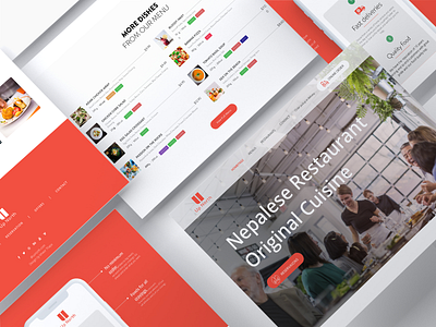 Restaurant One-page Love design figma restaurant ui web website