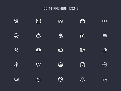 iOS 14 Premium Icons brand concept figma flat icon icon design illustration ios iphone logo logodesign premium icons vector