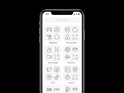 iOS 14 Premium Icons concept design logo vector