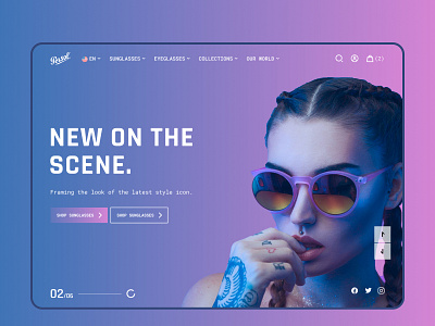 Website Concept for Eyewear Fashion Brand