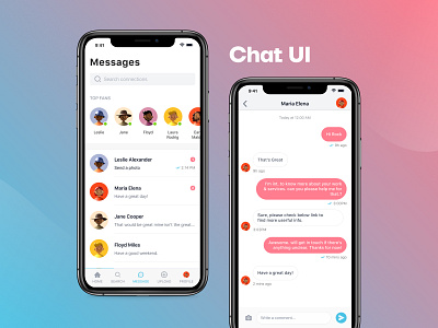 Chat App Message UI 2021 app design chat chatapp creative ui design message trend ui