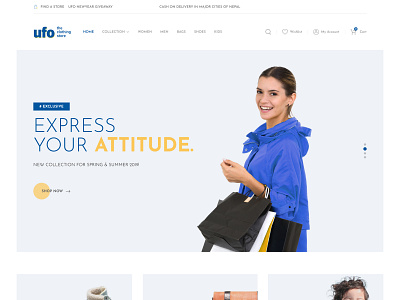 Homepage design minimal ui ux web website