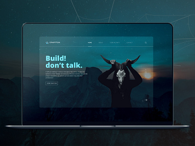 Build! Don't Talk concept homepage portfolio