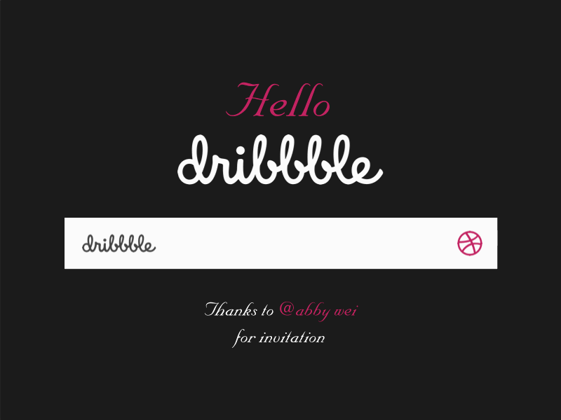 Hello Dribbble app design illustration logo ui 动画 品牌