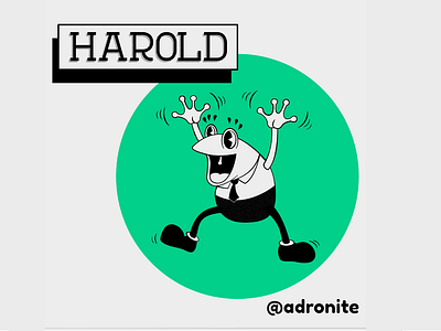 Meet Harold, the Really Friendly Neighborhood Frog cartoon cartoon character cartoon comic cartoon illustration character design cute vector illustration