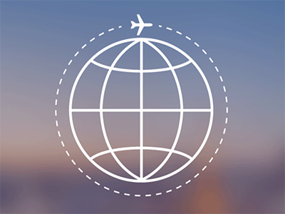 Airplane loading spinner airplane animation flying globe loading plane travel