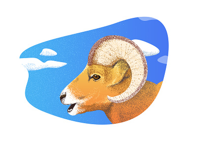 A sheep illustrationsheepbrushes