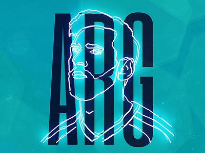 Messi 3d argentina artdirection c4d cgi design digital illustration neonlights render