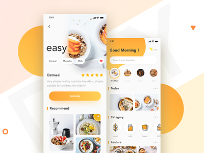 Food App Design app clear easy food interface ui uidesign warm colors