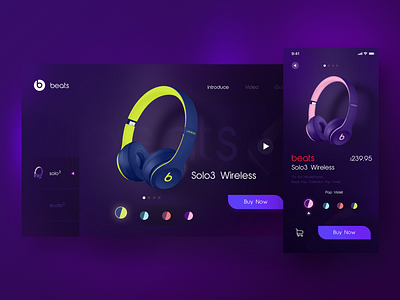 Beats Earphone Web&App design