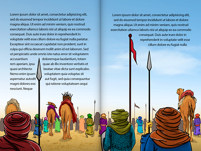 Marching for war book art children book illustration digital 2d illustration islamic book islamic story book