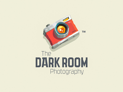 The Dark Room, branding camera design illustration logo