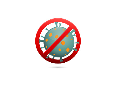 No viruses allowed adobe illustrator colors coronavirus covid 19 icon illustration illustrator vector