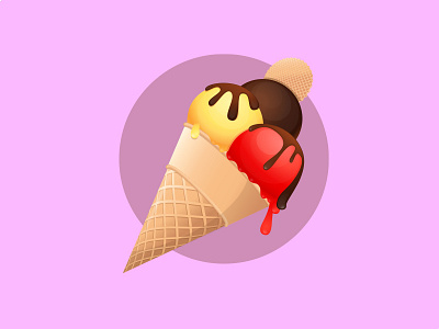 Ice Cream retro poster adobe ice cream icon illustrator vector
