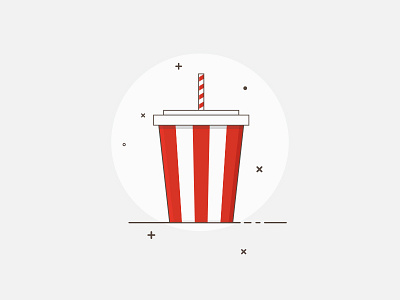 Soft Drink Cup 2d cup drink icon line line design vector