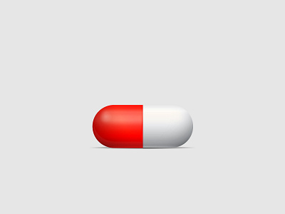 Red White Pill health icon pill sick vector