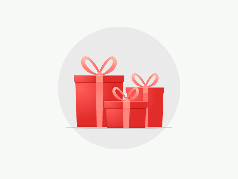 Red gifts by Nina on Dribbble