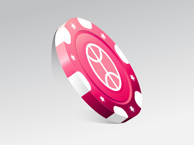 Dribbble chip chip dribbble gabling icon illustrator pink vector