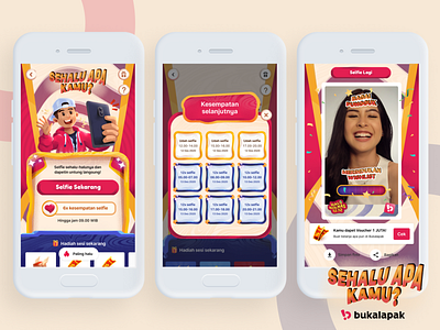 Sehalu apa kamu? Halubolnas games 12:12 Bukalapak 2020 app bukalapak games indonesia mobile app design mobile ui red selfie ui