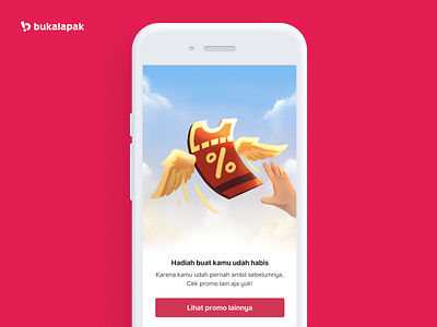Empty State Bukalapak empty state mobile app design mobile ui red voucher