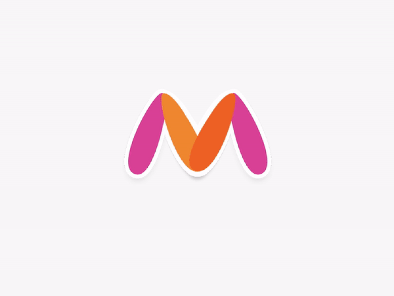 M Logo Animation - Myntra concept design covid 19 design ecommerce fashion brand gif animation idea lockdown logoanimation logodesigner motion graphics stay home stay safe