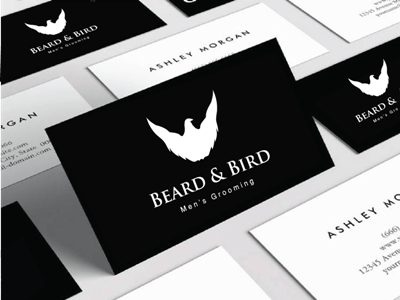 Beard & Bird Men’s Grooming shop beard bird creative logo logodesign minimal minimal design simple trick