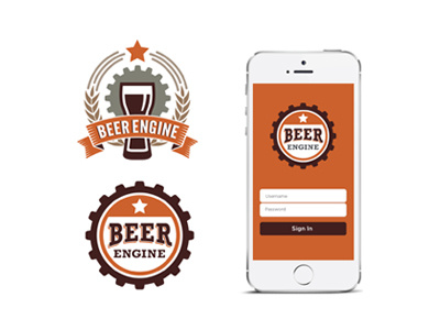 Beer Engine app logo uxui