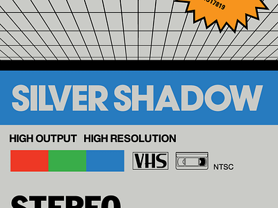 Silver Shadow T-120 reproduction typography vhs vhstype