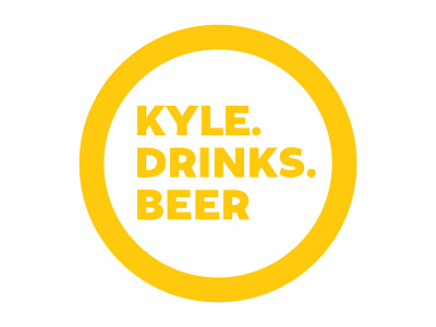 KYLE.DRINKS.BEER Logo branding graphic design logo typography