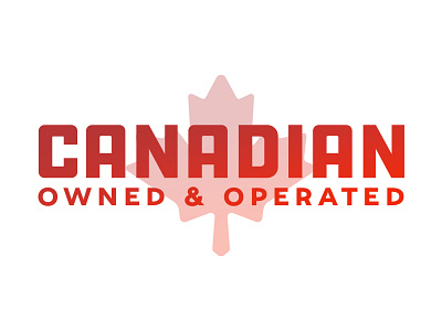 Canadian Owned & Operated Logo branding graphic design logo typography