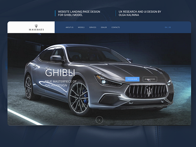 Maserati Ghibli website design branding landing page layout persona user experience user interface user research ux wireframe