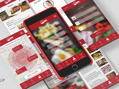 App design. Project: TimeToEat app design icon ui ux web