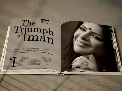 Magazine page : Iman chakraborty 2017 design digitalart graphicdesign illustration imanchakraborty nationalaward singer typography