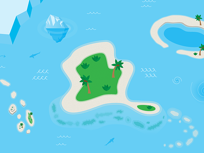 Geography Illustration atoll geography iceberg illustration island ocean palm tree