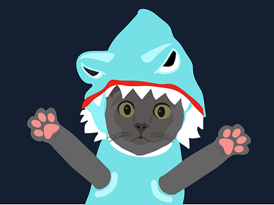 Sharkcat cat meme shark