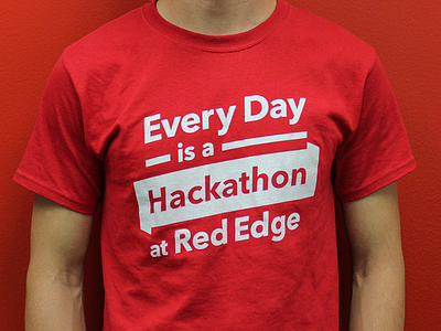 Hackathon T hackathon red edge t shirt