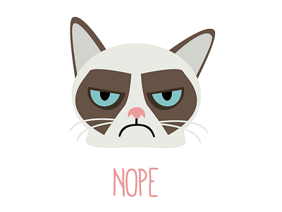 grumpy cat outline no