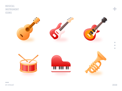 Musical instruments icons icon illustration music ui