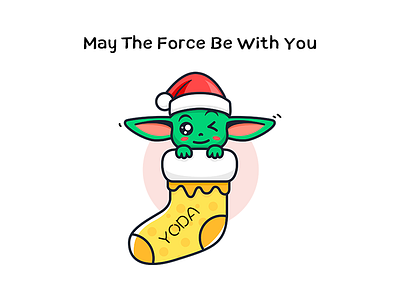 Merry Christmas illustration merry christmas star wars yoda