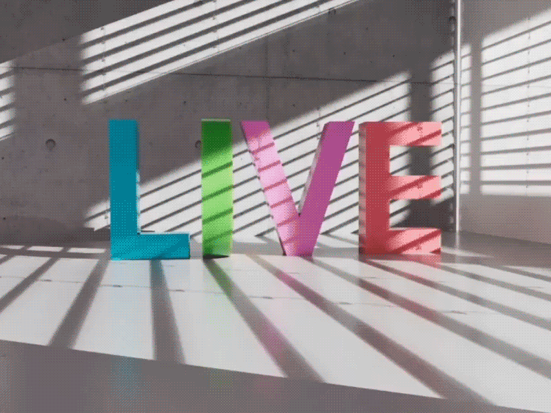 Live Love 3d animation cinema 4d design graphic design icon illustration live logo logo animation love morphing motion motion graphics typography