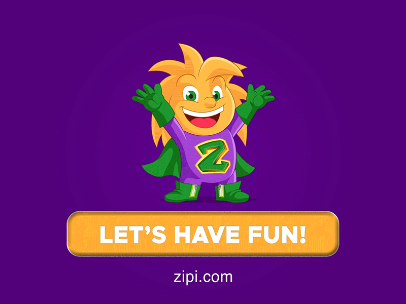 Zipi 2d 2d animation after effects animation app cartoon character animation character rigging design fun art graphic icon kid app logo logo animation motion motion graphic rigging simple vector