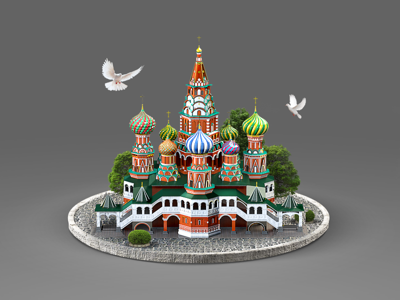 003 москва. Москва 3d. 3д модель Москвы. Москва 3d модель. Церковь 3д модель.