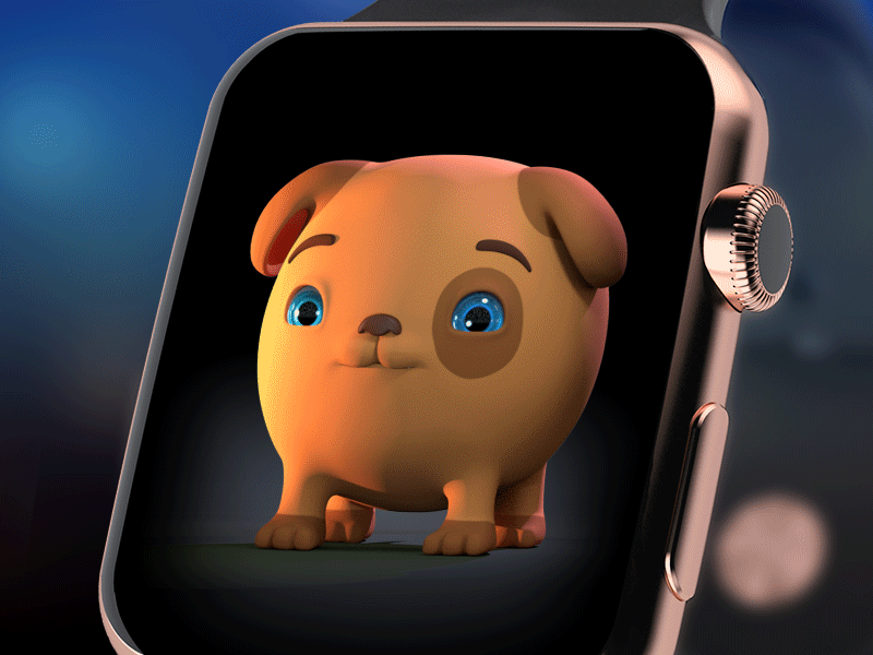 Tamo 3d animation character dog game gif modo tamo zbrush