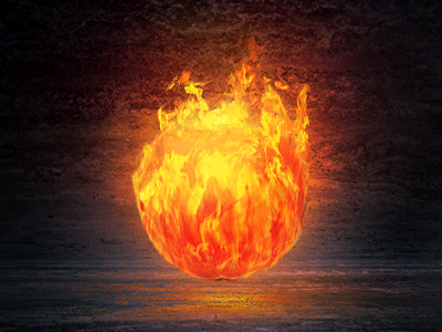 animated ball of fire