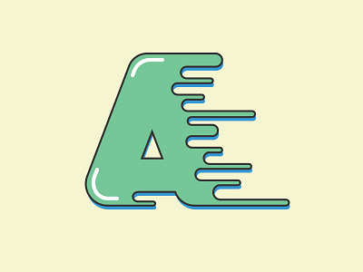 The letter A alphabet design drips illustration letter letters logo type vector