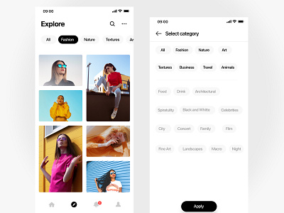 INSORD Explore Page app design flat ui ux web